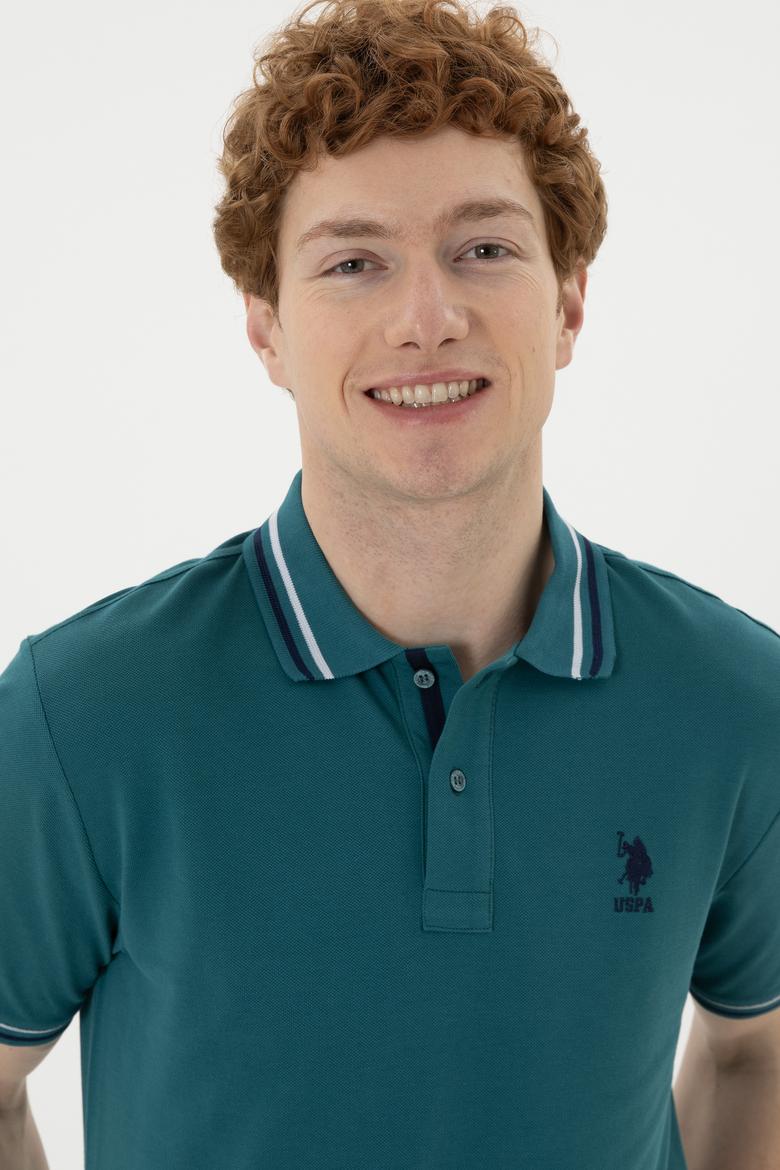 Erkek Koyu Yeşil Basic Tişört - 50284639157