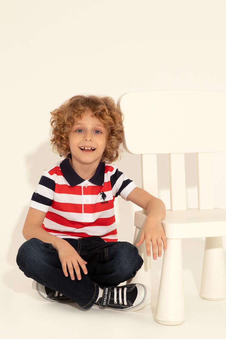 Erkek Çocuk Kırmızı Polo Yaka Tişört - 50284812020