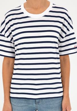 Kadın Beyaz Bisiklet Yaka Tişört - 50285841007