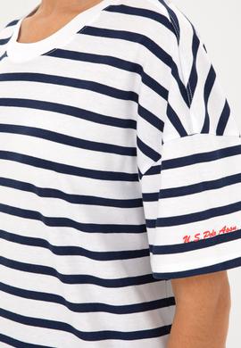 Kadın Beyaz Bisiklet Yaka Tişört - 50285841007