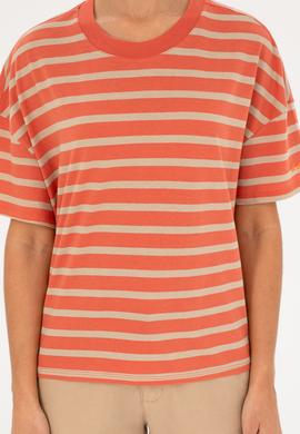 Kadın Pudra Bisiklet Yaka Tişört - 50285841031