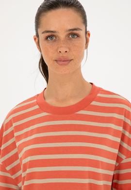 Kadın Pudra Bisiklet Yaka Tişört - 50285841031