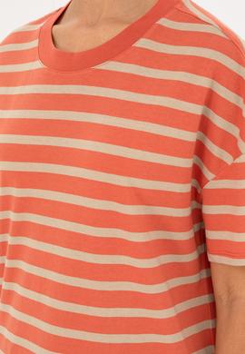 Kadın Pudra Bisiklet Yaka Tişört - 50285841031