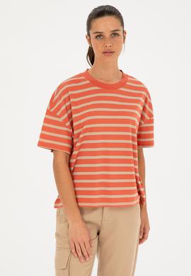 Kadın Pudra Bisiklet Yaka Tişört - 50285841031