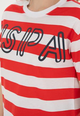 Kadın Kırmızı Bisiklet Yaka Tişört - 50285851001