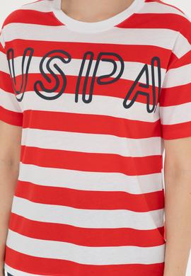 Kadın Kırmızı Bisiklet Yaka Tişört - 50285851001