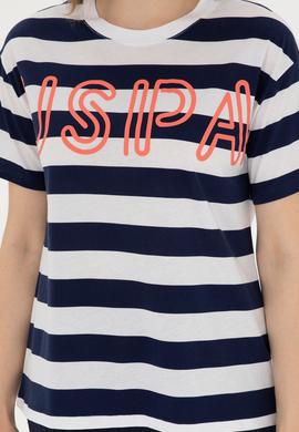 Kadın Lacivert Bisiklet Yaka Tişört - 50285851011