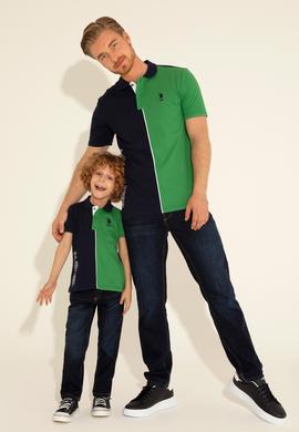 Erkek Çocuk Lacivert Polo Yaka Tişört - 50288125011