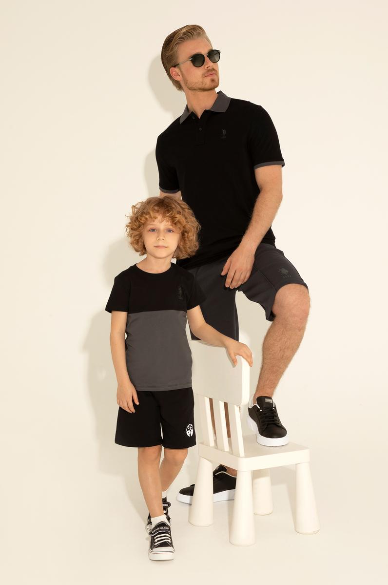 Erkek Çocuk Siyah Örme Şort