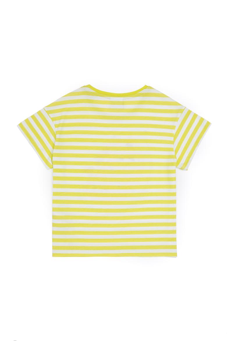 Kız Çocuk Fıstık Yeşili Bisiklet Yaka Tişört - 50288440042