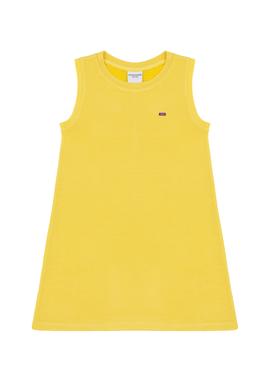 Kız Çocuk Sarı Kolsuz Örme Elbise - 50283379012