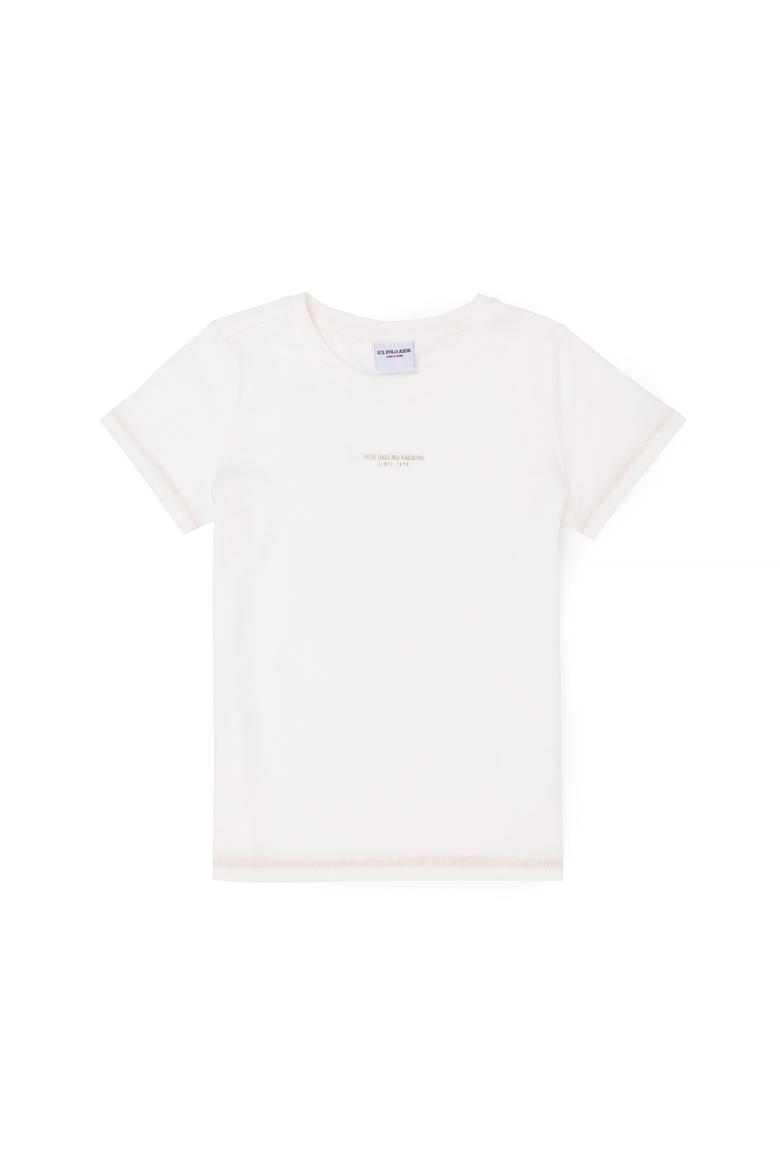 Erkek Çocuk Ekru Bisiklet Yaka Tişört - 50281051034