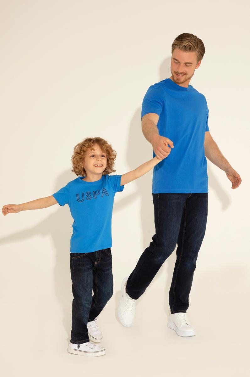 Erkek Çocuk Saks Basic Bisiklet Yaka Tişört