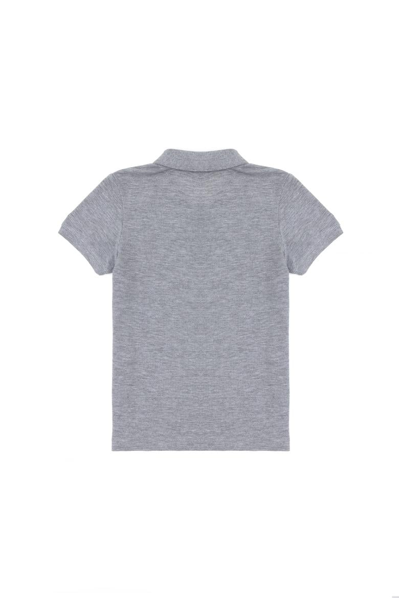 Erkek Çocuk Gri Melanj Basic Polo Yaka Tişört - 50284814080