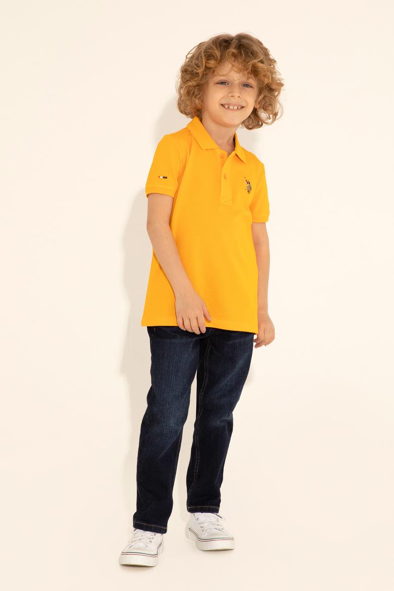 Erkek Çocuk Turuncu Basic Polo Yaka Tişört - 50284814025