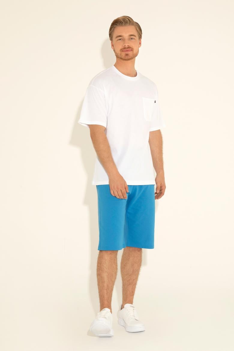 Erkek Comfort Fit Bisiklet Yaka Beyaz Tişört - 50287062001