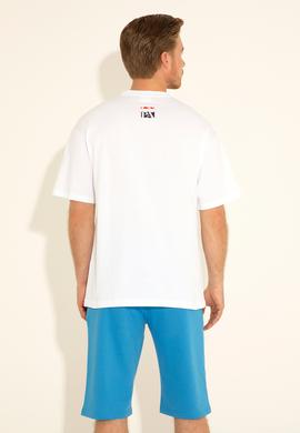 Erkek Comfort Fit Bisiklet Yaka Beyaz Tişört - 50287062001