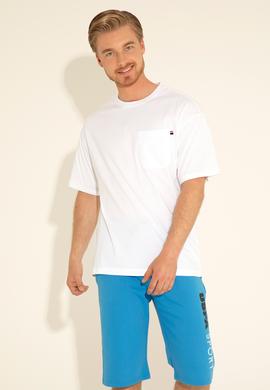 Erkek Comfort Fit Bisiklet Yaka Beyaz Tişört - 50287062001