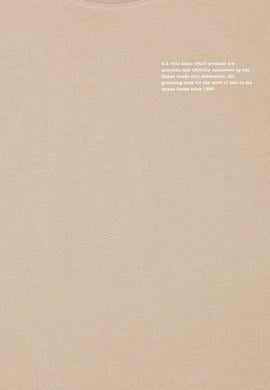 Erkek Çocuk Açık Haki Oversize Bisiklet Yaka Tişört - 50281570019