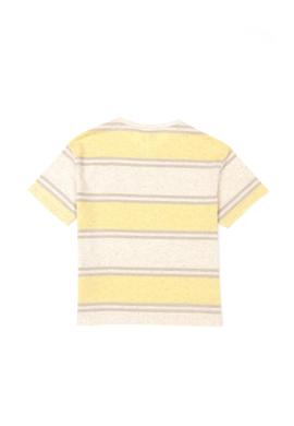 Erkek Çocuk Safran Oversize Bisiklet Yaka Tişört - 50282107044