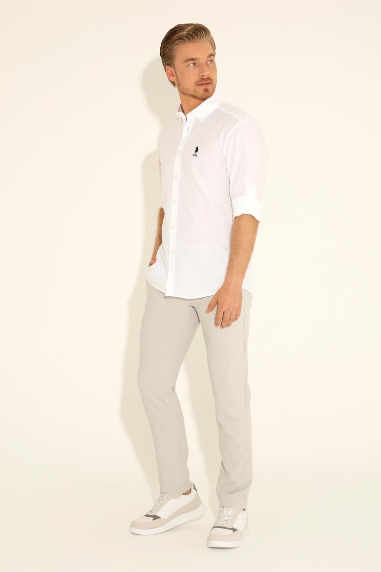 Erkek Gri Kanvas Pantolon - 50283365164