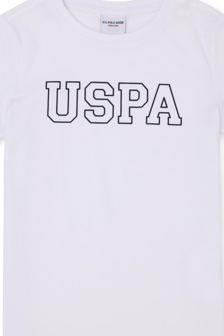 Erkek Çocuk Beyaz Basic Bisiklet Yaka Tişört - 50284818013