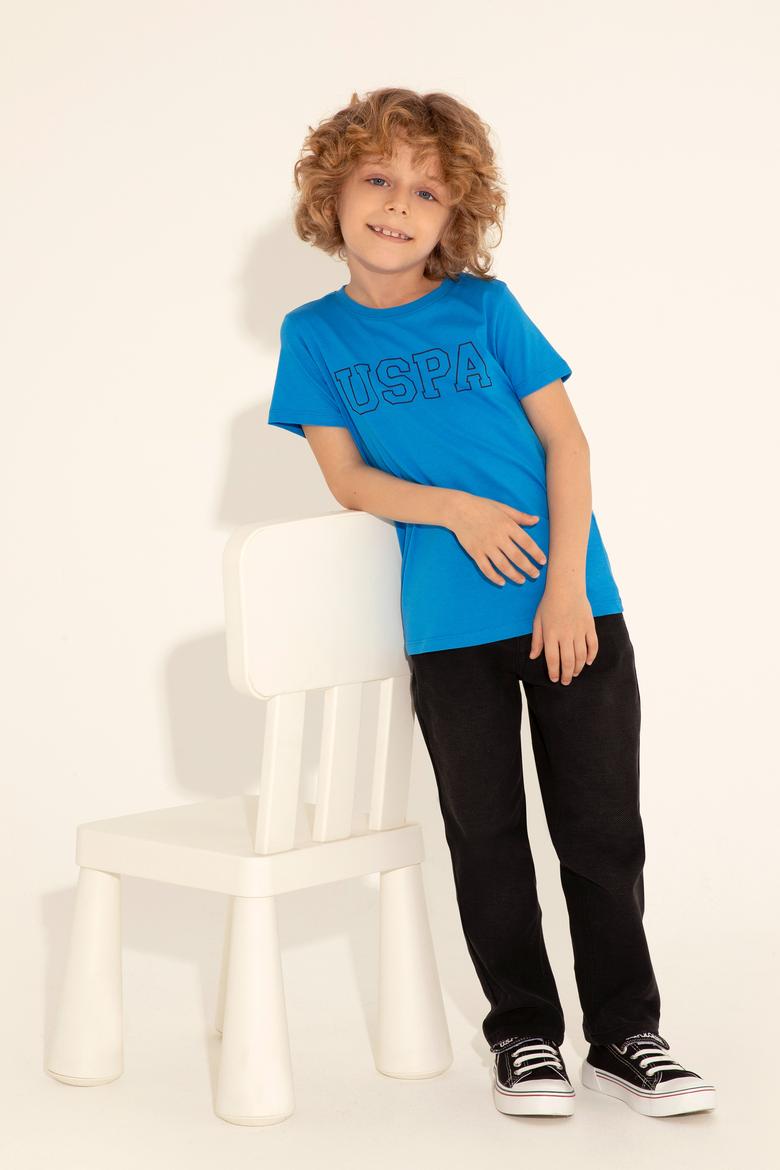 Erkek Çocuk Saks Basic Bisiklet Yaka Tişört - 50284818070