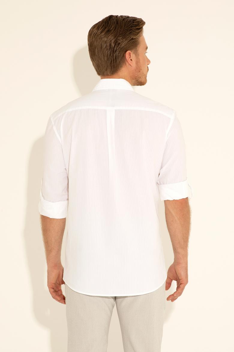 Erkek Beyaz Uzun Kollu Gömlek - 50288311007