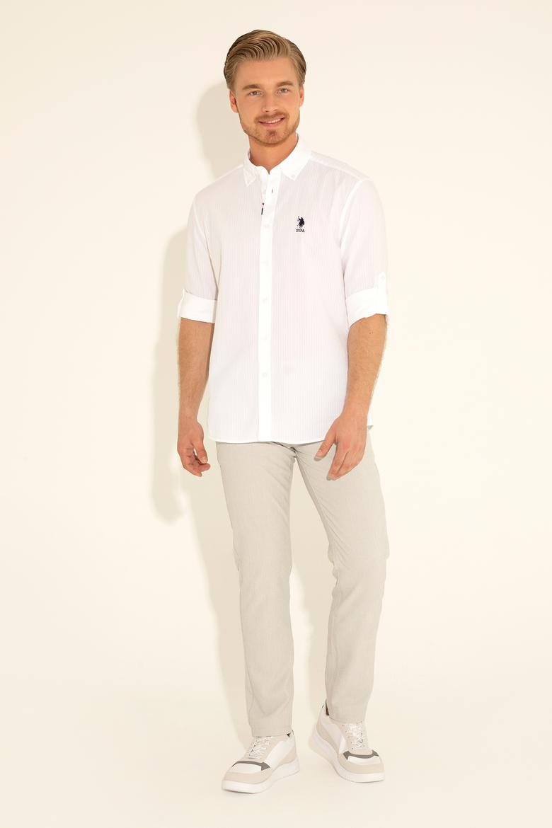 Erkek Beyaz Uzun Kollu Gömlek - 50288311007