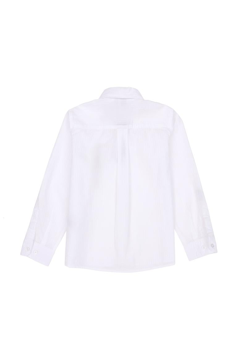 Erkek Çocuk Beyaz Uzun Kollu Gömlek - 50288555006