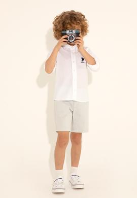 Erkek Çocuk Beyaz Uzun Kollu Gömlek - 50288555006