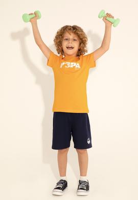 Erkek Çocuk Turuncu Bisiklet Yaka Tişört - 50281843045