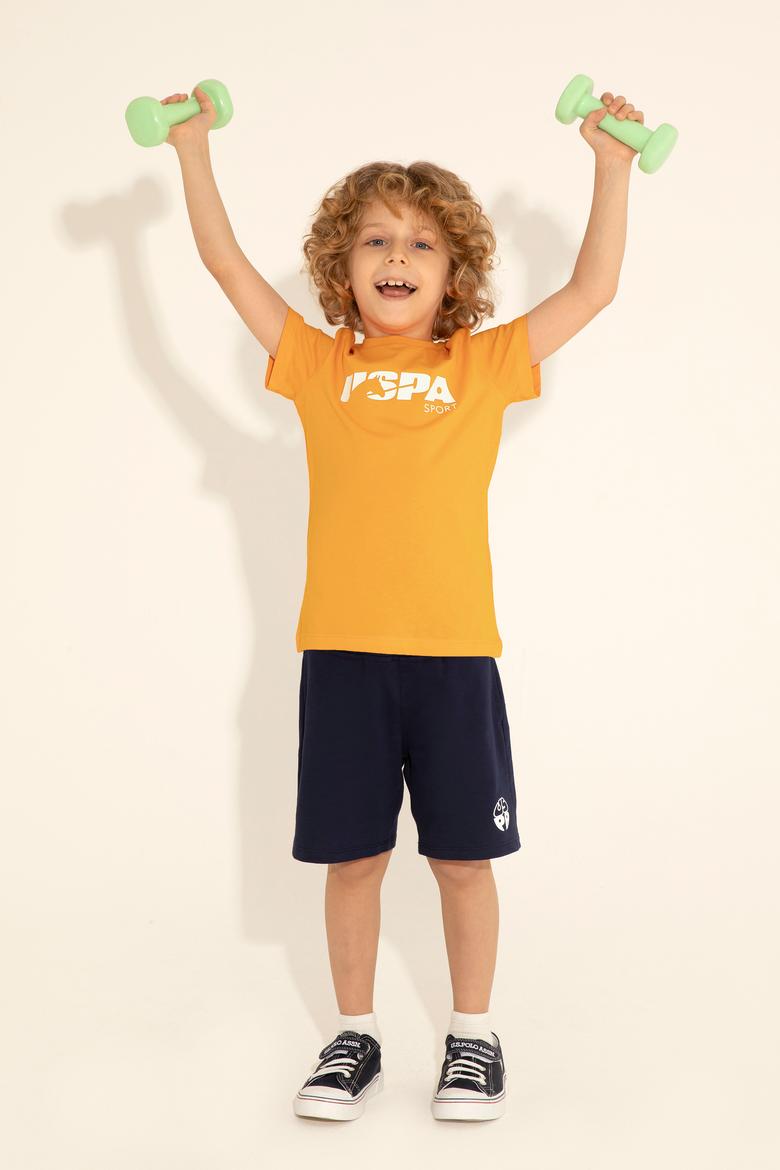 Erkek Çocuk Turuncu Bisiklet Yaka Tişört - 50281843045