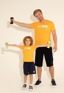 Erkek Çocuk Turuncu Bisiklet Yaka Tişört - 50281843045