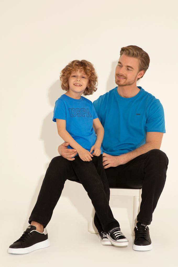 Erkek Çocuk Saks Basic Bisiklet Yaka Tişört