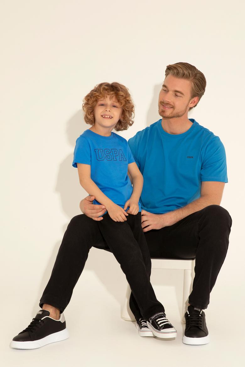 Erkek Çocuk Saks Basic Bisiklet Yaka Tişört