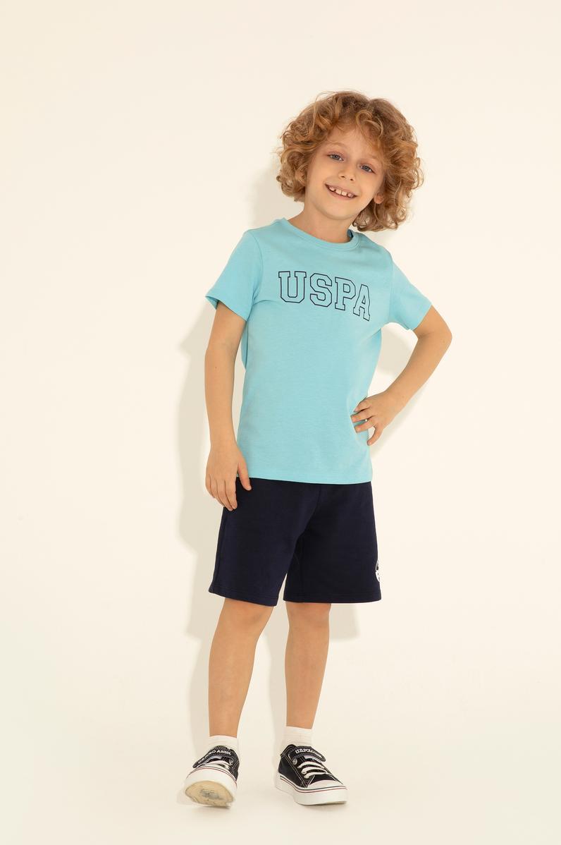 Erkek Çocuk Mint Basic Bisiklet Yaka Tişört