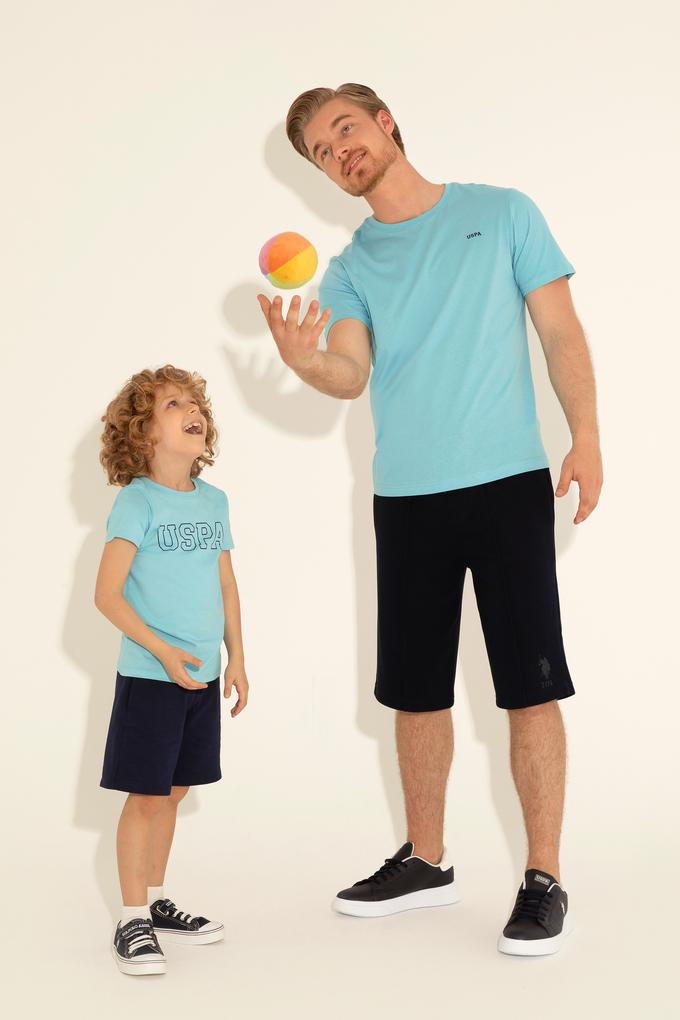 Erkek Çocuk Mint Basic Bisiklet Yaka Tişört