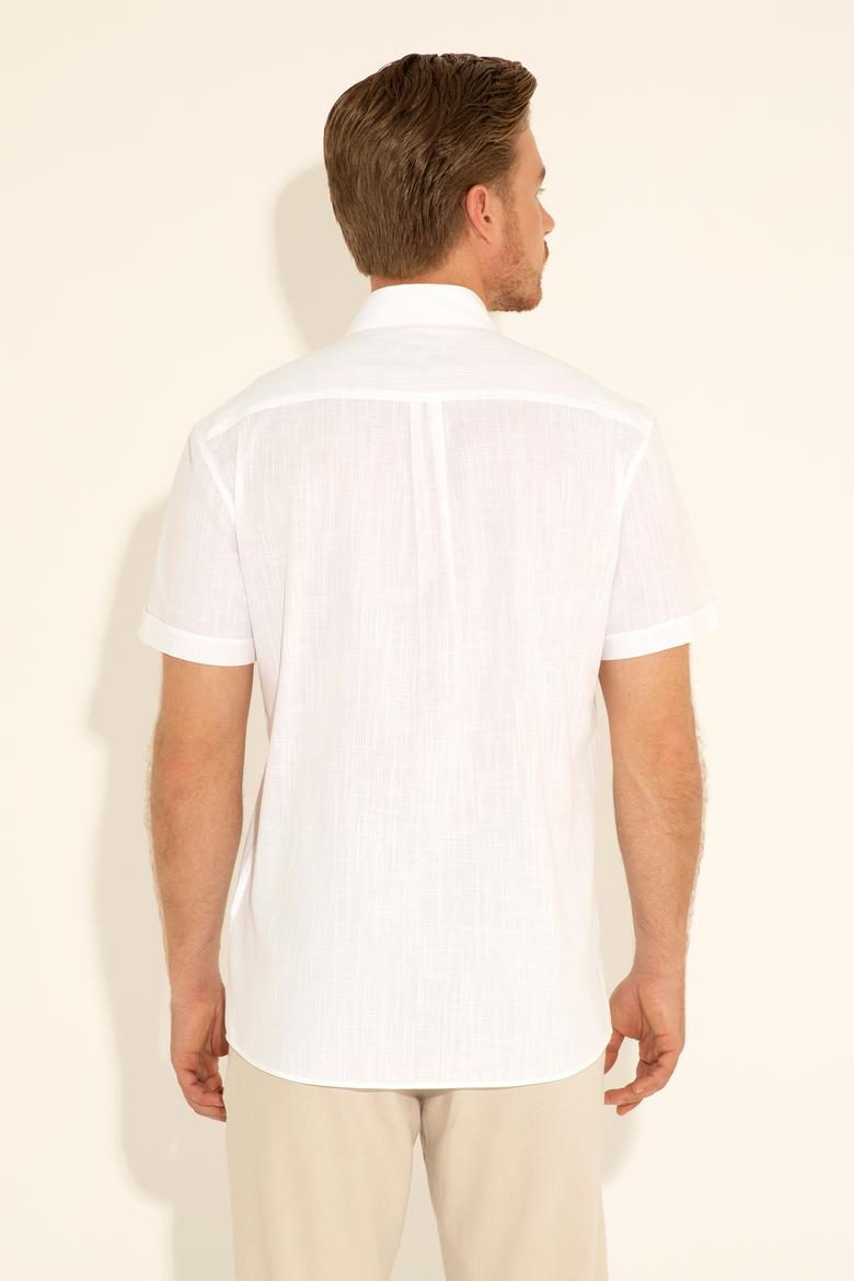 Erkek Beyaz Kısa Kollu Gömlek - 50288646005