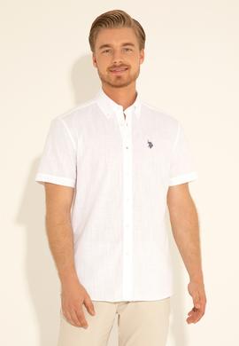 Erkek Beyaz Kısa Kollu Gömlek - 50288646005
