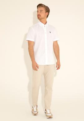 Erkek Beyaz Kısa Kollu Gömlek - 50288646005