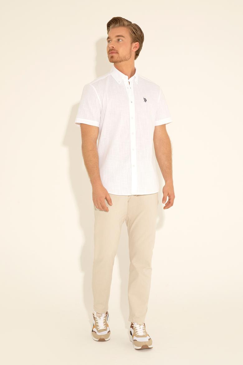 Erkek Beyaz Kısa Kollu Gömlek - 50288646005