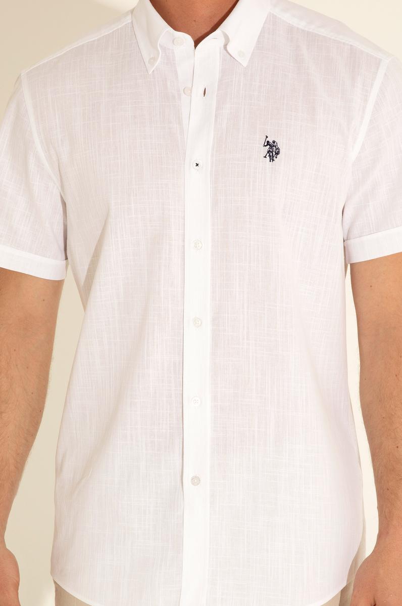 Erkek Beyaz Kısa Kollu Gömlek