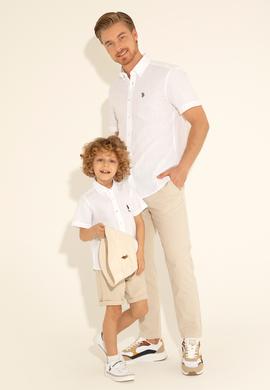 Erkek Beyaz Kısa Kollu Gömlek - 50288646005