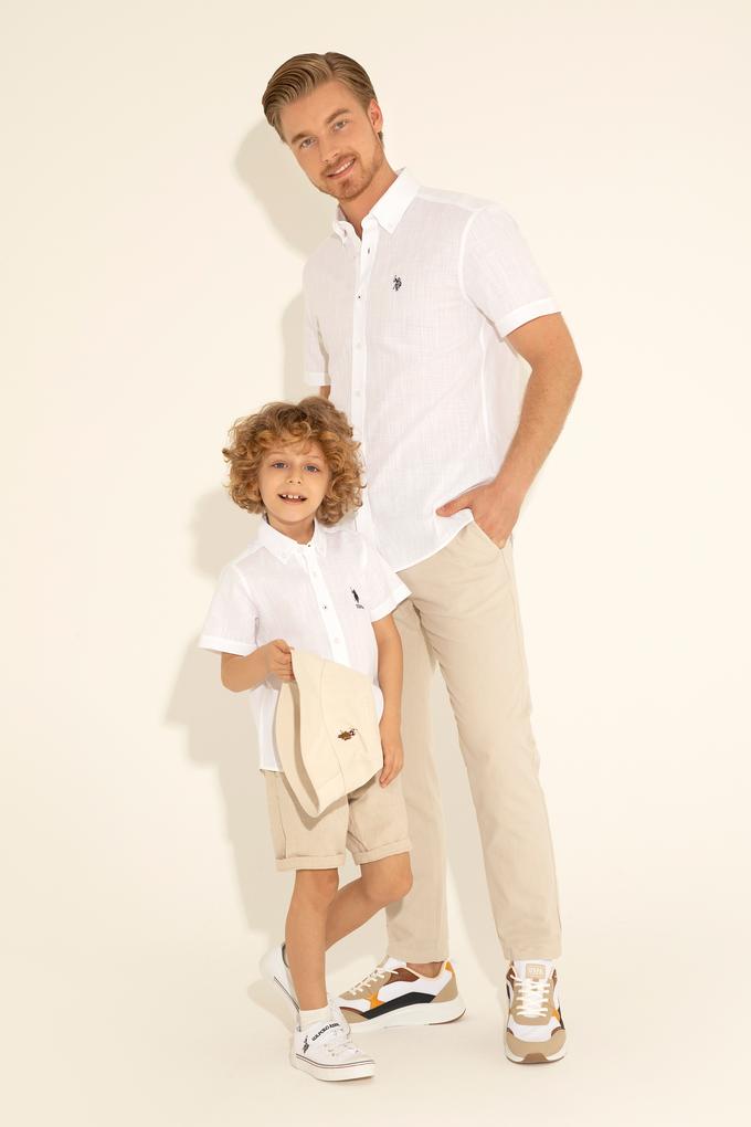 Erkek Beyaz Kısa Kollu Gömlek