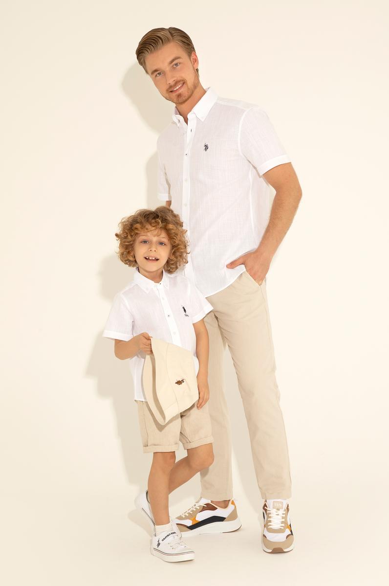 Erkek Beyaz Kısa Kollu Gömlek