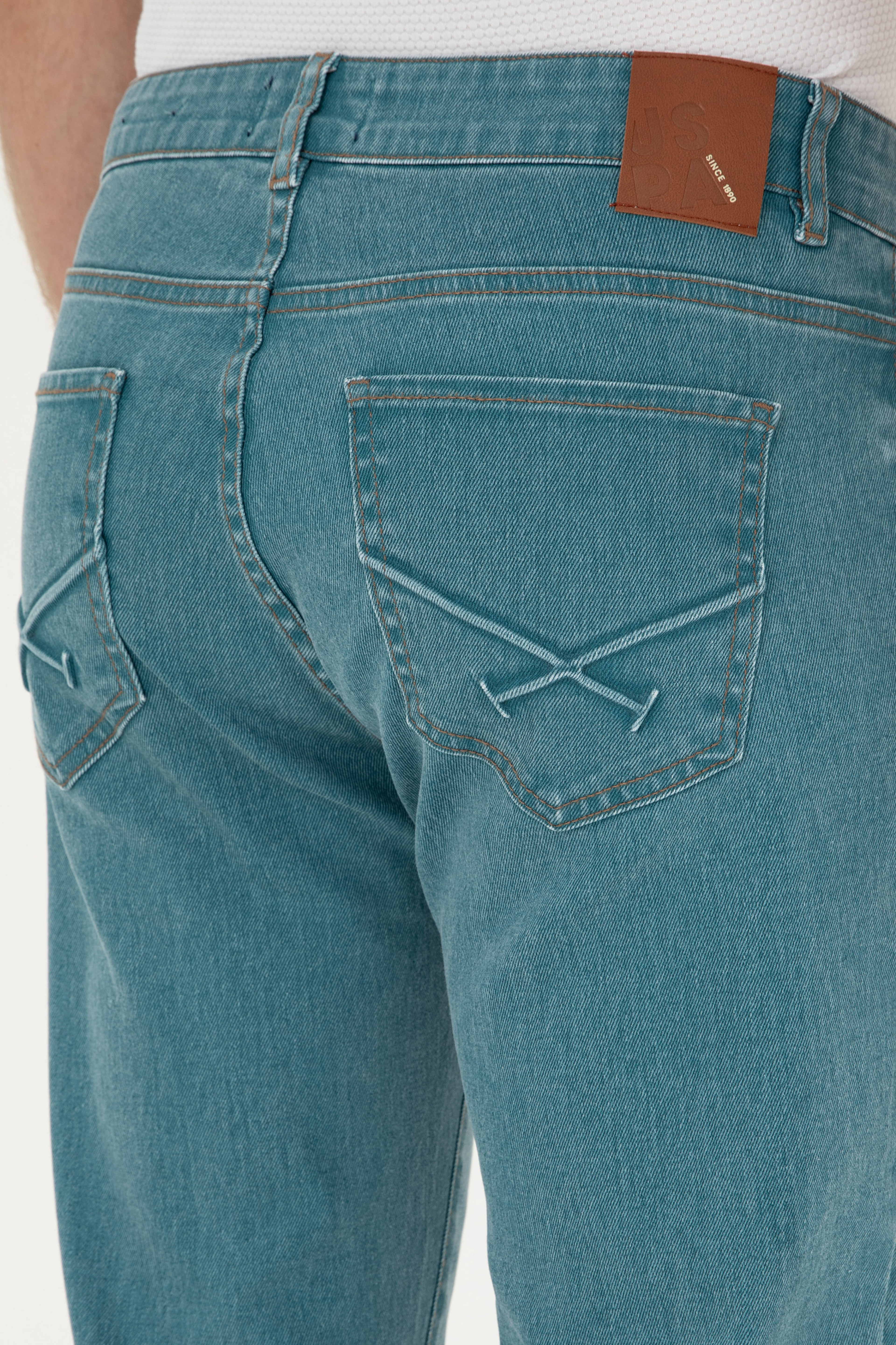 Erkek Yeşil Jean Pantolon - Image 6