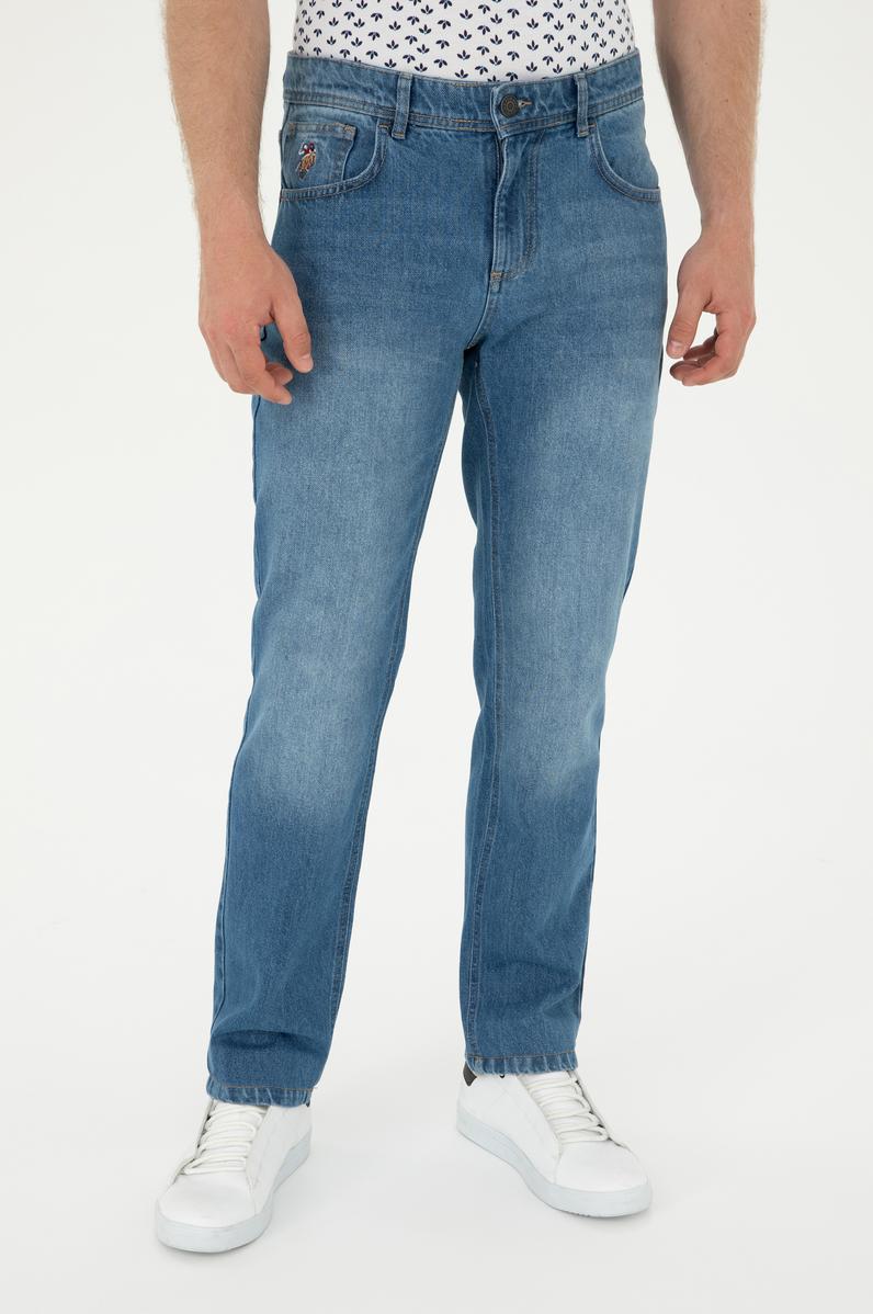 Erkek Açık Mavi Jean Pantolon