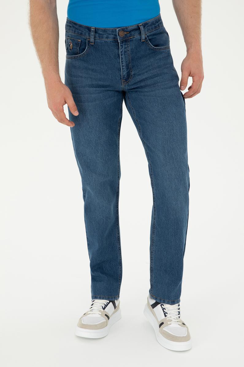 Erkek Açık Mavi Straight Fit Jean Pantolon
