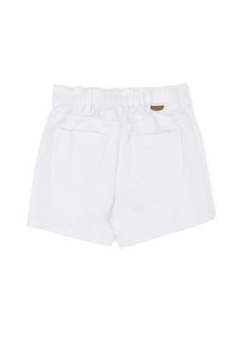 Kız Çocuk Beyaz Jean Şort - 50283899001